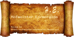 Hofmeister Eszmeralda névjegykártya